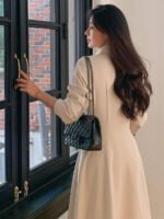 ⁦فستان نسائي أنيق بياقة منقلبة⁩ - الصورة ⁦8⁩