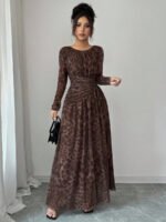 ⁦فستان نسائي أنيق بطبعة نمر⁩ - الصورة ⁦6⁩