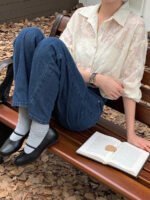 ⁦قميص نسائي كاجوال فضفاض⁩ - الصورة ⁦7⁩