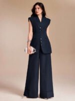 ⁦بنطلون نسائي كاجوال واسع الساق⁩ - الصورة ⁦2⁩