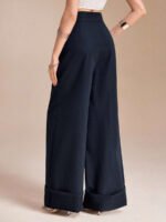 ⁦بنطلون نسائي كاجوال واسع الساق⁩ - الصورة ⁦3⁩