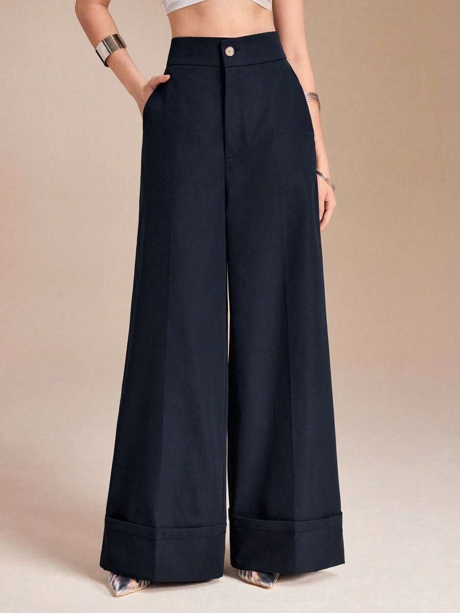 68dbc83357d02214f3c9d3f19b5248e7e36bdfb13d2f3f9e75111.jpg بنطلون نسائي كاجوال واسع الساق - الصورة 1