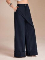 ⁦بنطلون نسائي كاجوال واسع الساق⁩ - الصورة ⁦6⁩