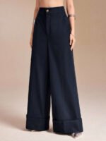 ⁦بنطلون نسائي كاجوال واسع الساق⁩ - الصورة ⁦7⁩