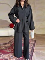 ⁦سيت نسائية مكونة من قطعتين جاكيت وبنطلون⁩ - الصورة ⁦6⁩