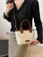 ⁦حقيبة قش أنيقة⁩ - الصورة ⁦4⁩