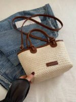 ⁦حقيبة قش أنيقة⁩ - الصورة ⁦8⁩