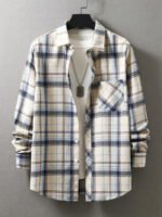 ⁦قميص رجالي بنقشة مربعات ملونة⁩ - الصورة ⁦2⁩