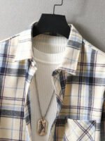 ⁦قميص رجالي بنقشة مربعات ملونة⁩ - الصورة ⁦5⁩