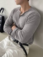 ⁦تي شيرت رجالي قطني سادة⁩ - الصورة ⁦8⁩