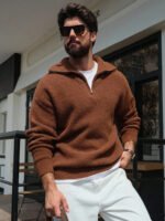 ⁦كنزة صوفية بياقة عالية⁩ - الصورة ⁦2⁩