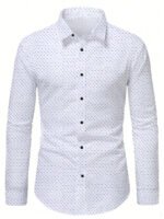 ⁦قميص رسمي للرجال بتصميم منقط⁩ - الصورة ⁦4⁩